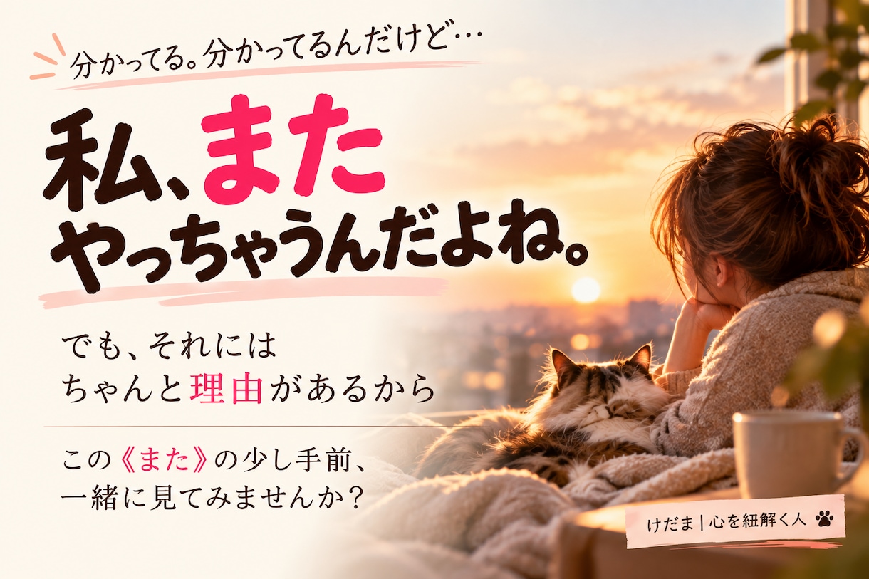私、なんで毎回こうなるの？一緒に心を紐解きます 出来事は違ってもなぜかいつも同じ。その心の流れを見つめます イメージ7