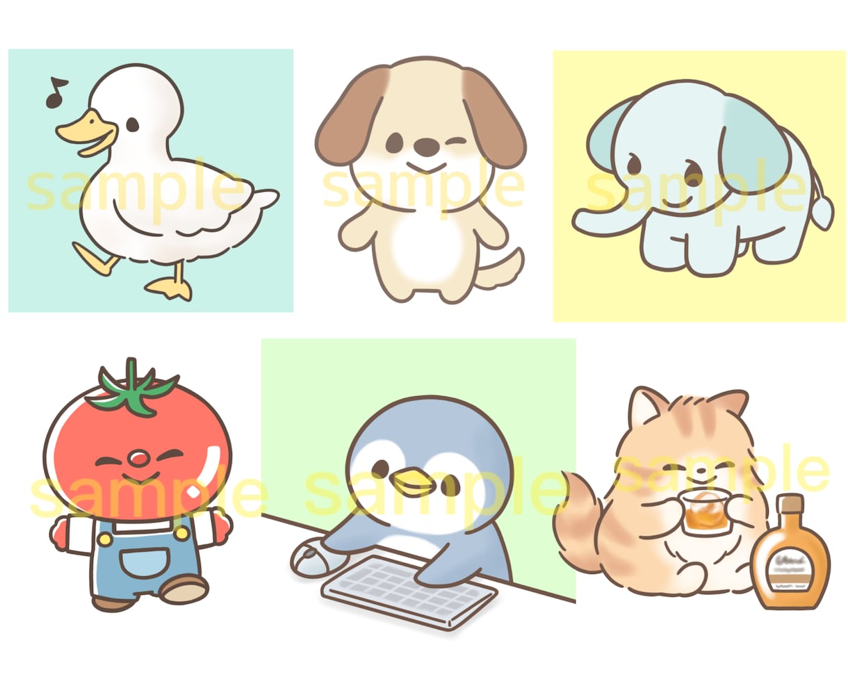 ゆるかわいい動物アイコン描きます お気に入りの動物であなたのオリジナルアイコンを作りませんか？ イメージ2