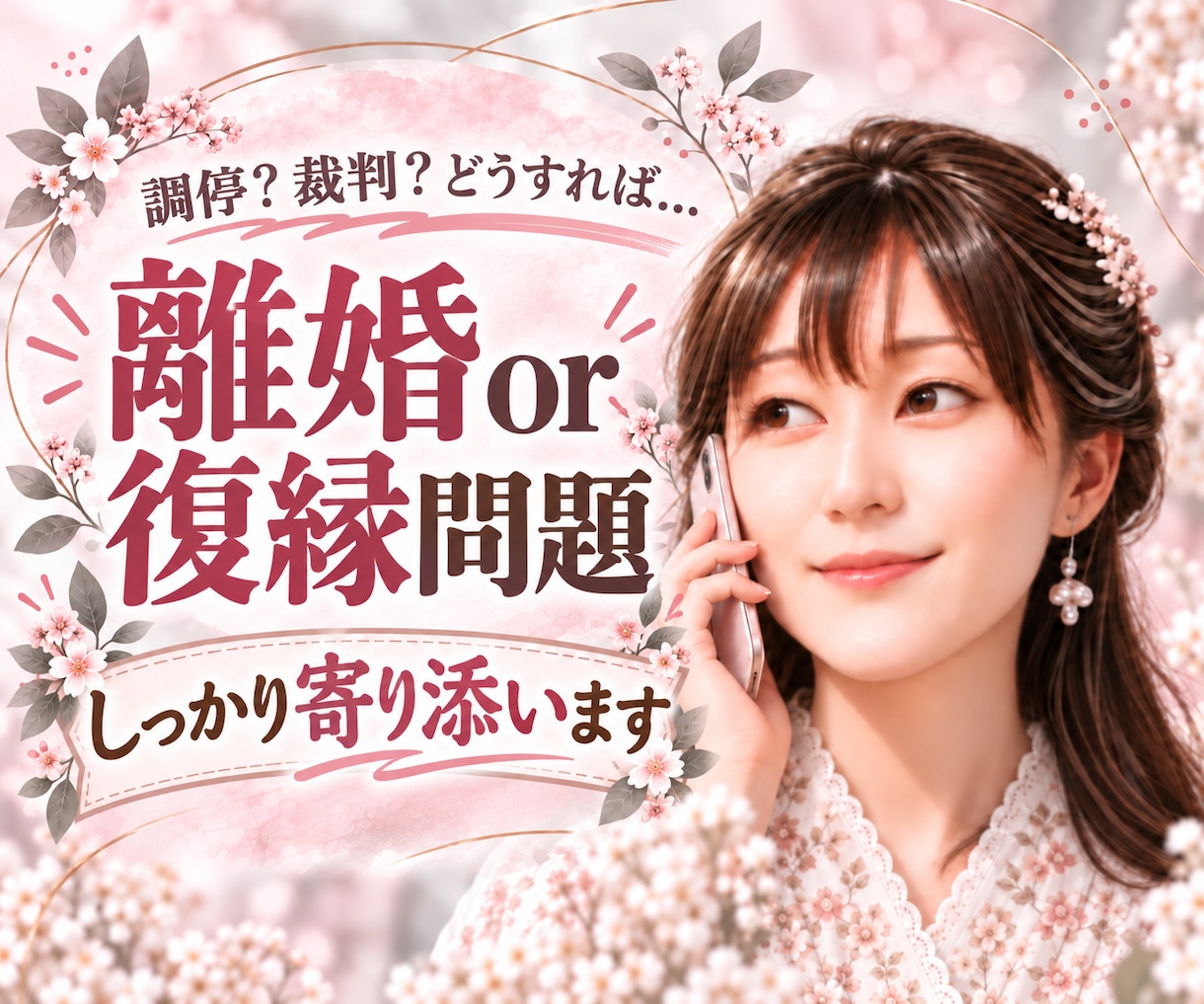 離婚or復縁?どっちがいい??…をサポートします 調停･裁判経験者が離婚or復縁?のお悩みに寄り添います！ イメージ1