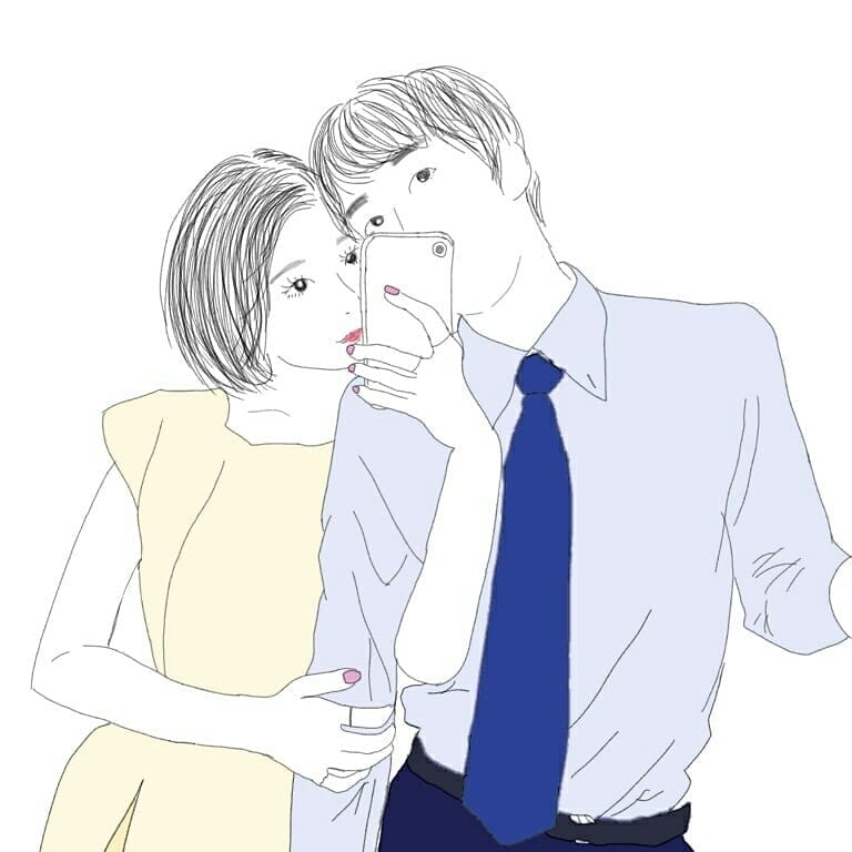 写真をもとに、アイコンやイラストを書きます ラブラブカップル、仲良しなあの子との思い出 イメージ7