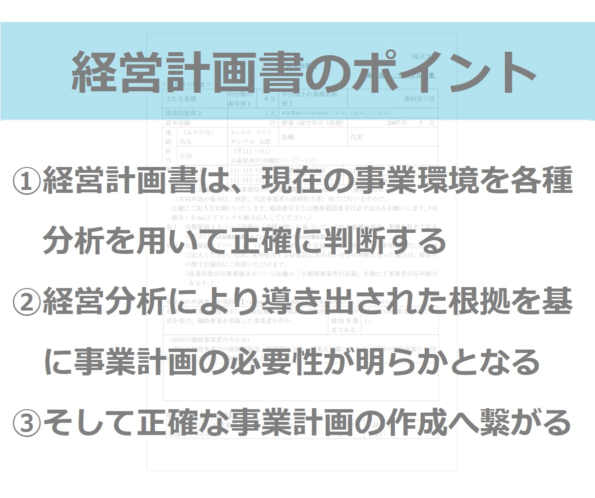 補助金・融資で結果を出す事業計画書が作成できます 【期間限定・数量限定】プロ仕様の事業計画書を実感ください！ イメージ2