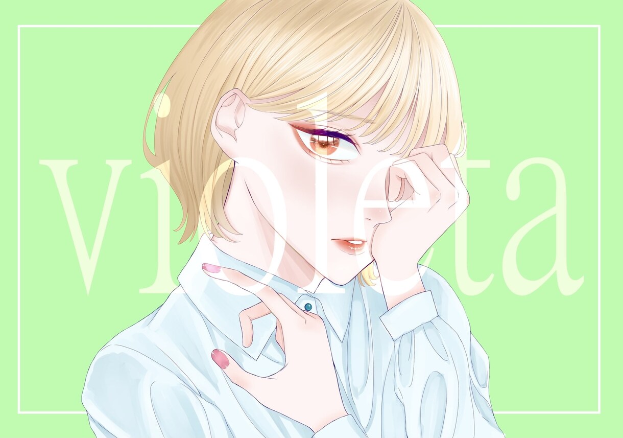 パッと印象の残るイラストお描きします 綺麗な美少女、美青年大得意です イメージ6