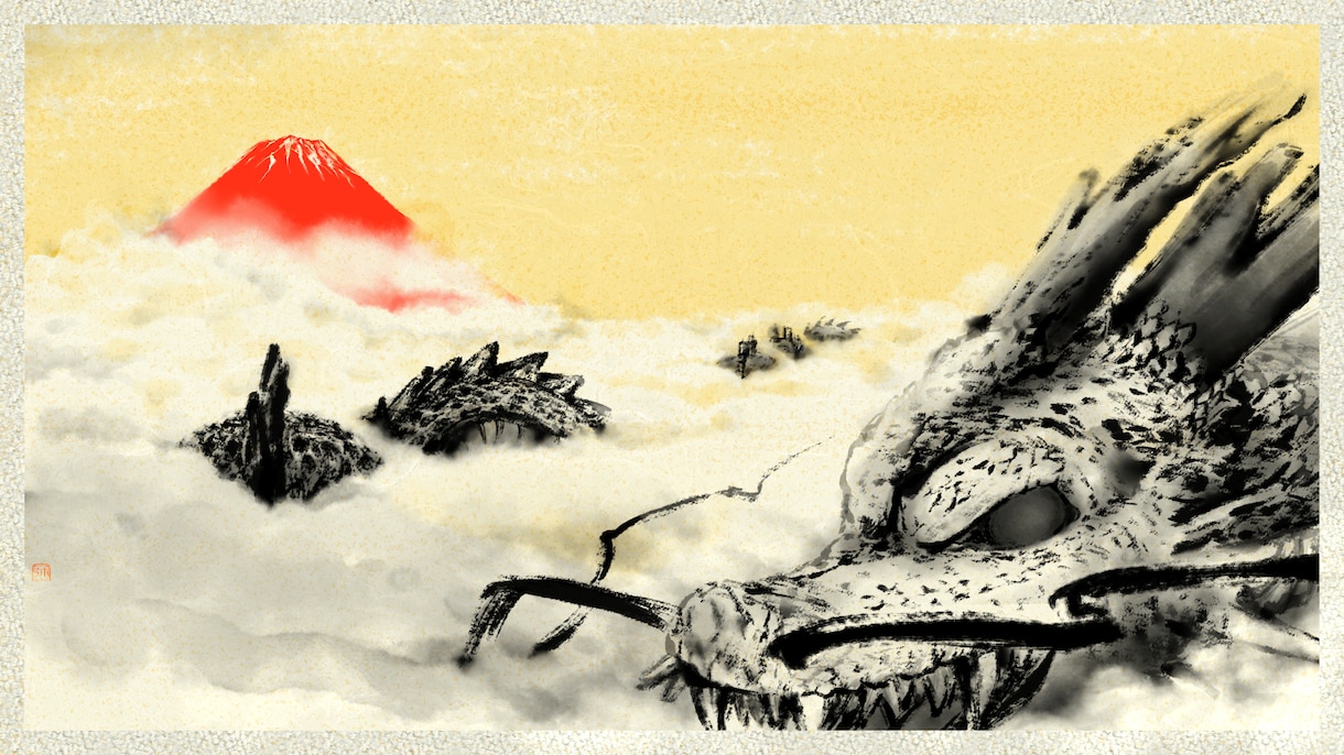 和風イラスト描きます 日本画風ー人物(3人まで)・山水・松竹梅・武器など イメージ3