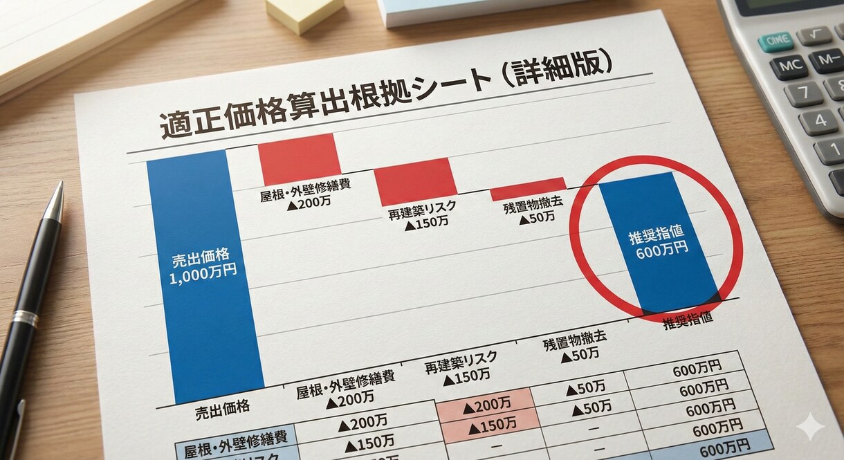 不動産屋を説得する「指値レポート」作成します 開発中のAI×エンジニア目視で、リスクを「価格交渉の武器」へ イメージ1