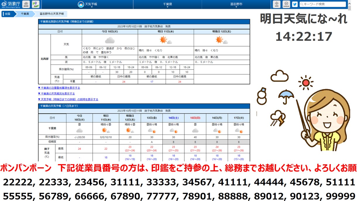 工場に最適。月額不要でデジタルサイネージができます MSアクセスで誰でも自在に変更可能です。 イメージ3