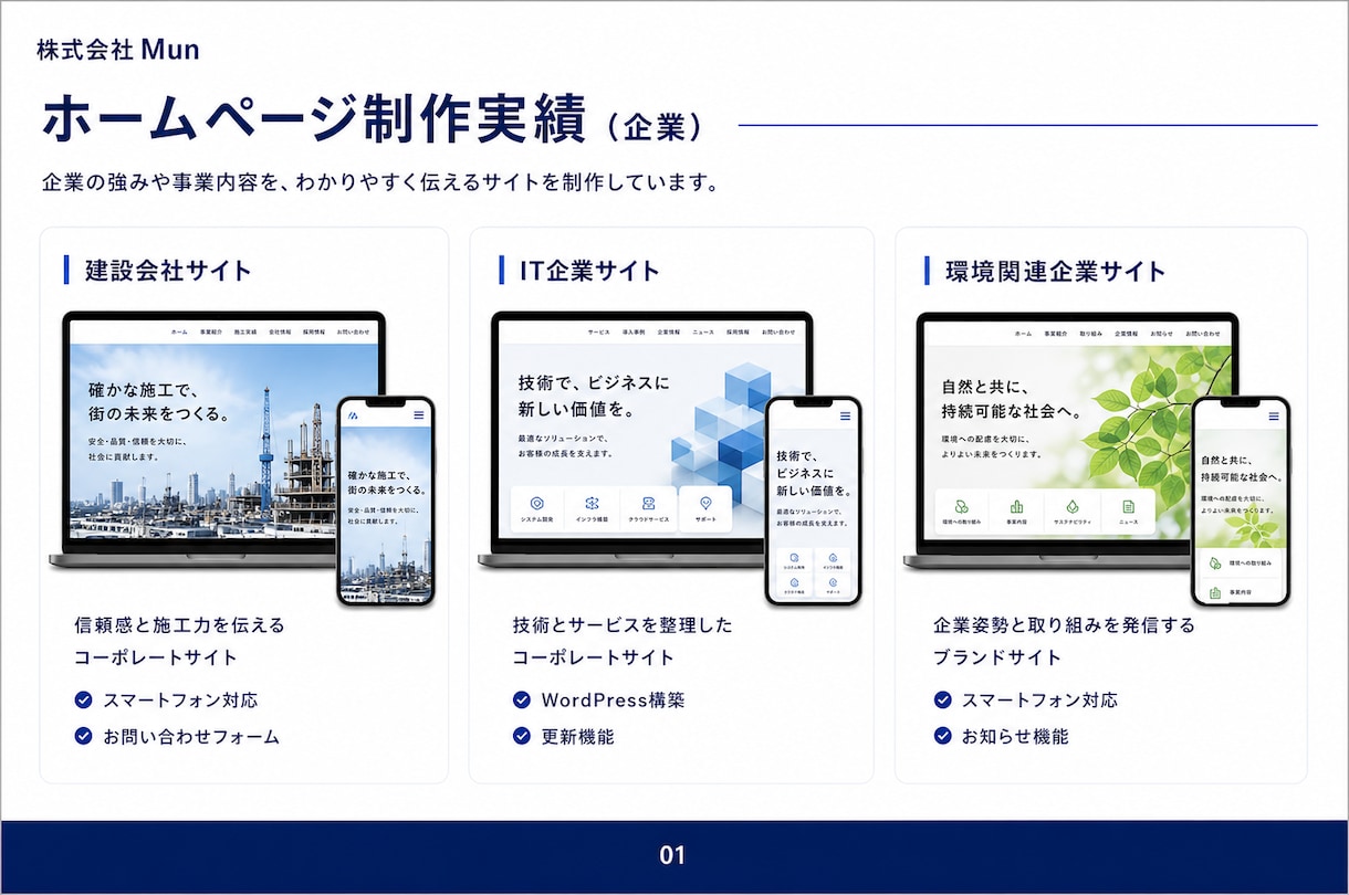 建設・リフォーム会社の集客HPを制作します 5ページ・スマホ対応・基本SEO・公開後30日サポート イメージ3