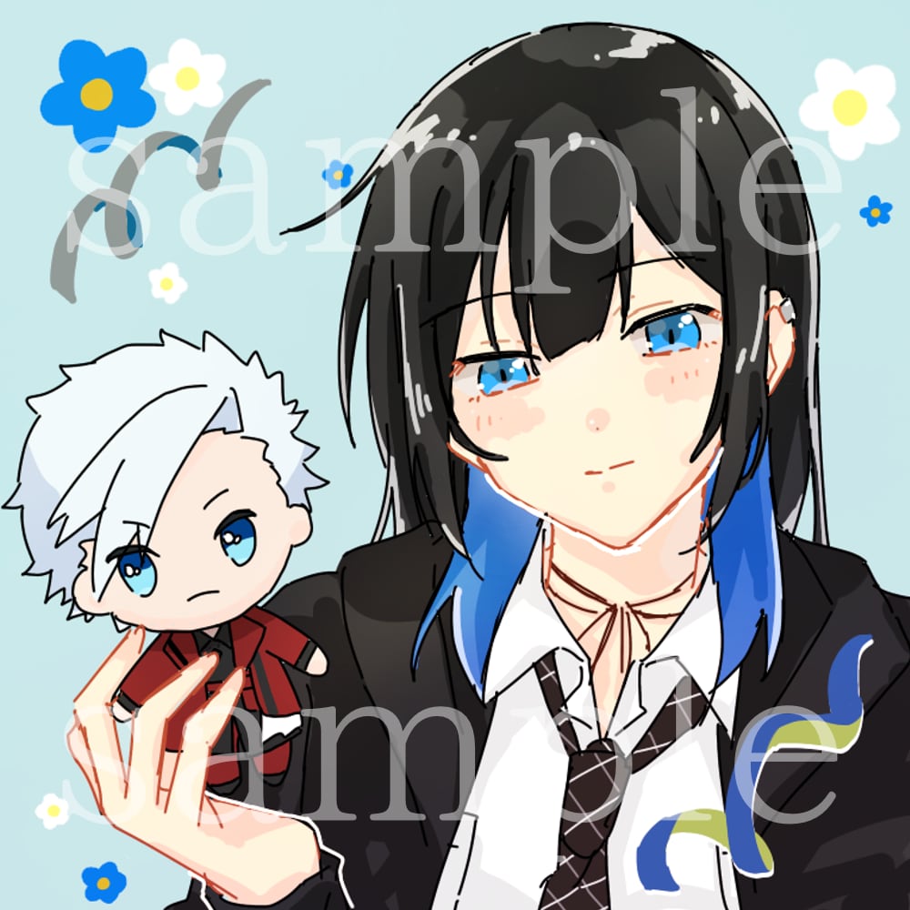 SNSで映えるかわいいアイコンラフイラスト描きます 遠目で見て映える、ざっくりしたアイコンイラスト イメージ4