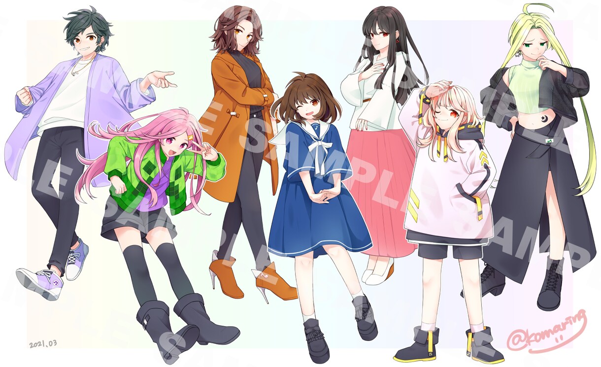 立ち絵やキャラクターデザインの制作いたします 創作したキャラやイメージキャラをイラストに！ イメージ10