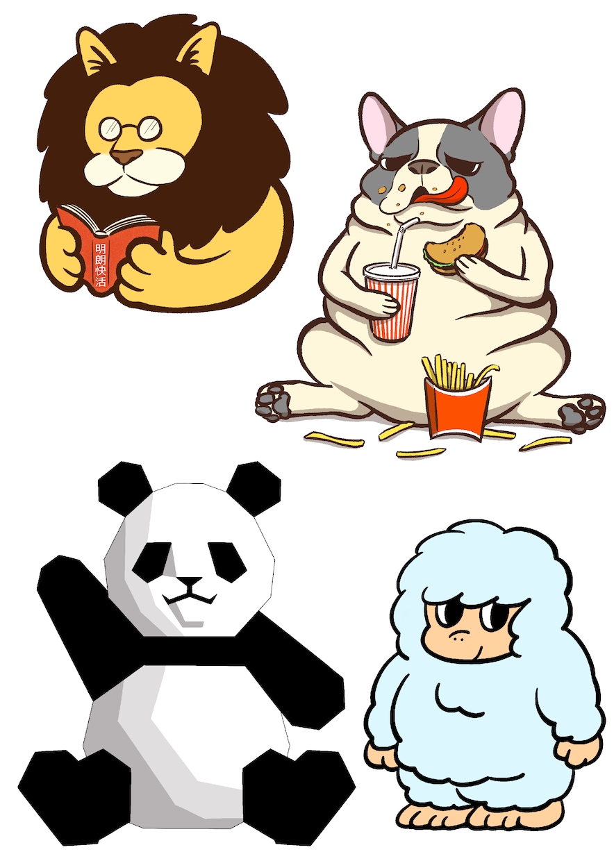商用OK！かわいくてゆかいな動物イラスト描きます ラフ提案数、修正回数無制限で承っております イメージ5