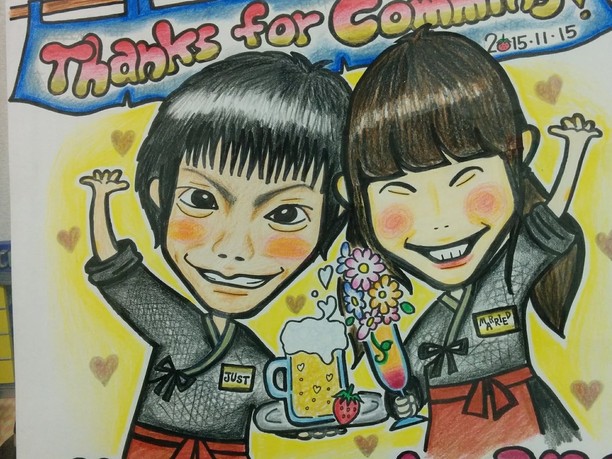 色紙に心のこもった似顔絵を描かせて頂きます プレゼント選び、ちょっとしたサプライズにお困りの方にオススメ イメージ3