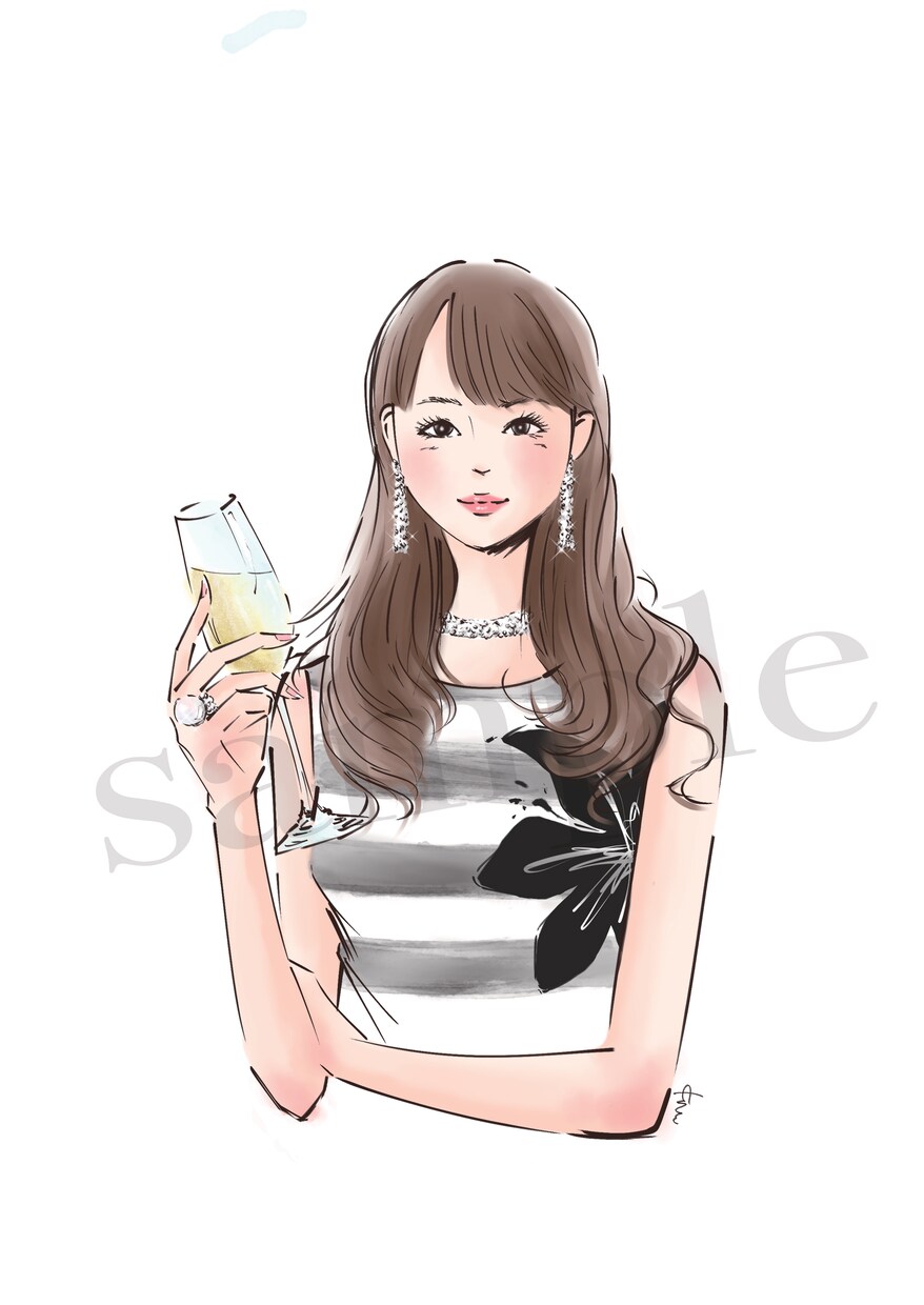 SNSアイコンやプレゼントイラストを描きます ファッショナブルでオシャレなアイコンなどをお描きいたします イメージ9