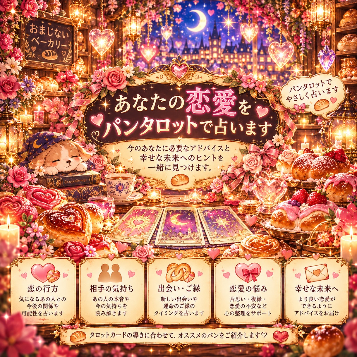 なぜか連絡が来ない恋人の気持ちを占いで優しくみます 今のあなたに必要なアドバイスとオススメのパンをご紹介します イメージ1