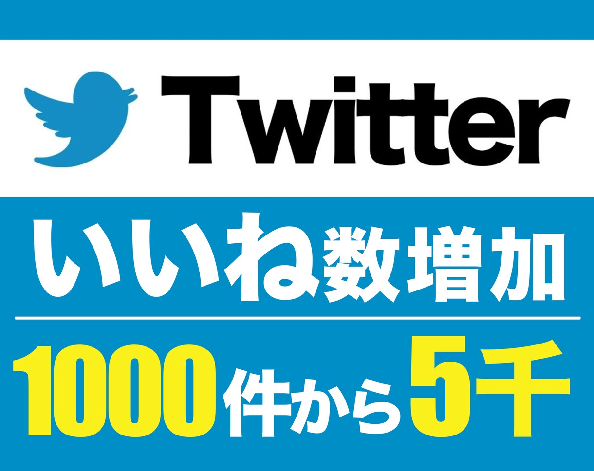 Twitterいいね+1000件から増加します 先着5名様限定 特別価格！ ※埋まり次第値上げします イメージ1