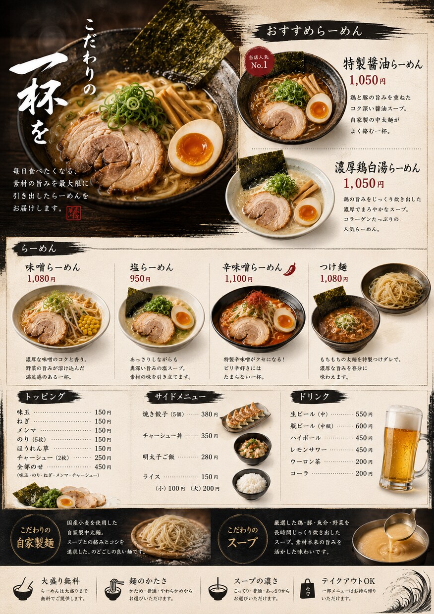 飲食店のメニュー制作をします 売上アップにつながるデザインをご提案します イメージ5