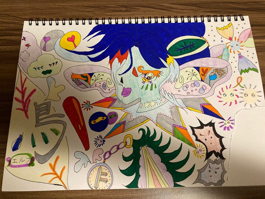 スクラッチアート、自分で想像したイラストを描きます 模写、スクラッチアート、自分で想像したイラストを描きます。 イメージ6