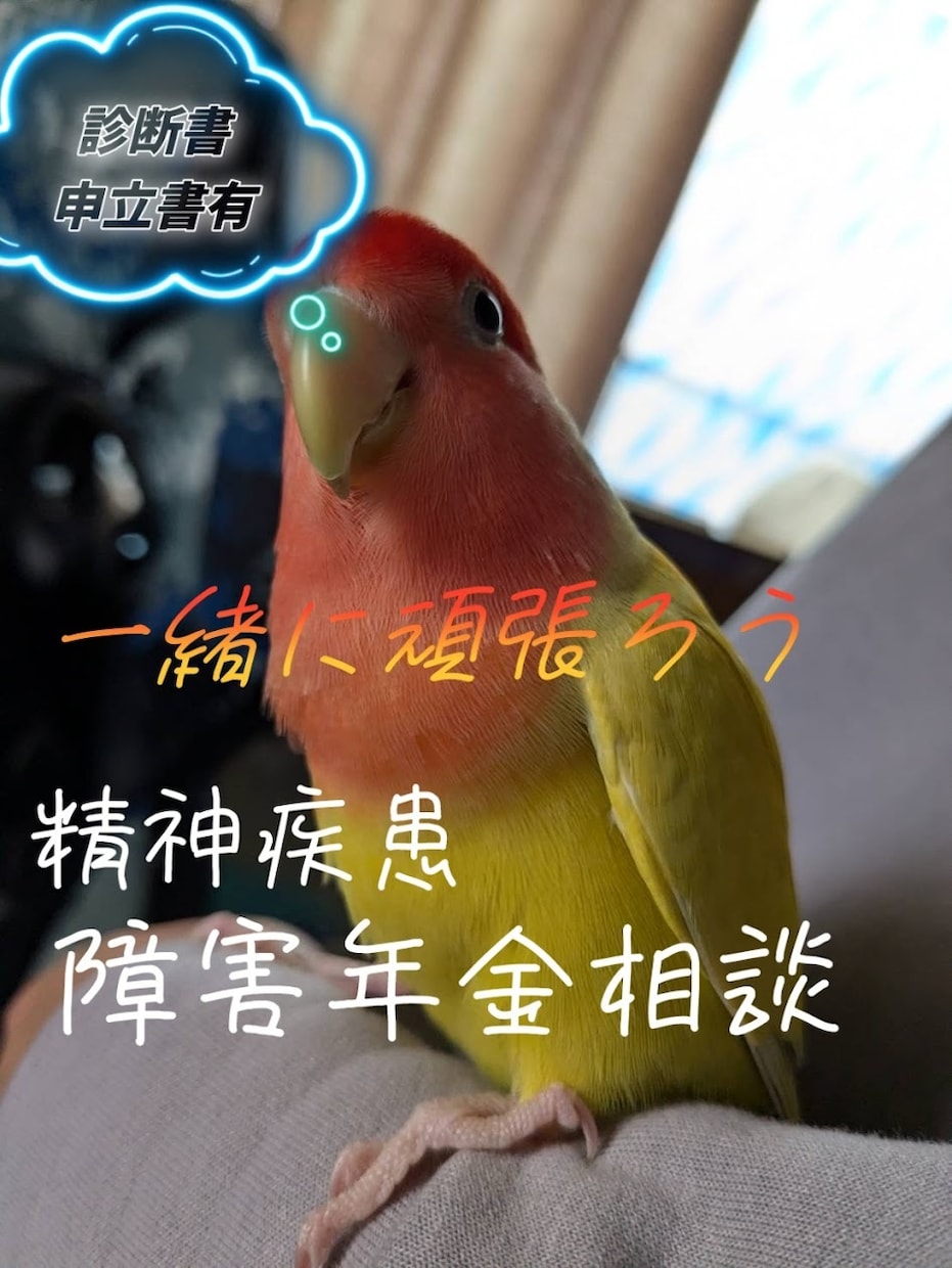 受給者本人の実例公開・精神の障害年金相談承ります 何を書けばいいかわからないあなたへ。受給者本人がサポート！ イメージ1