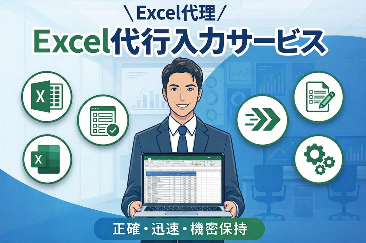 エクセルへのデータ入力を代行します ITコンサルが正確・迅速に対応します イメージ1