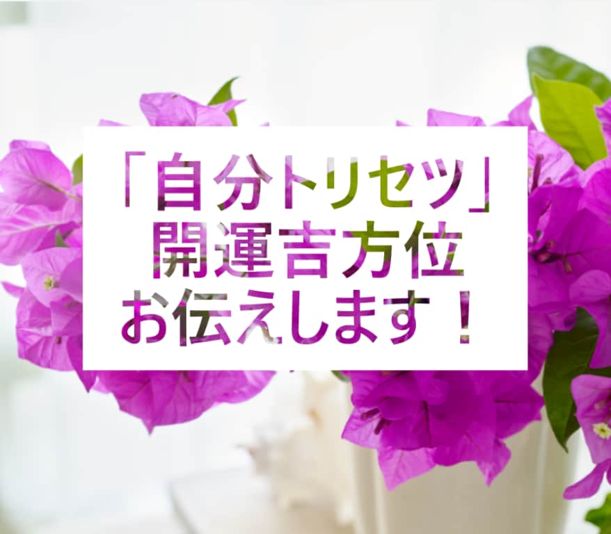 あなたの使命がわかる！幸せになる生き方読み解きます 「自分トリセツ」になります。運を拓く吉方位お伝えします！ イメージ1