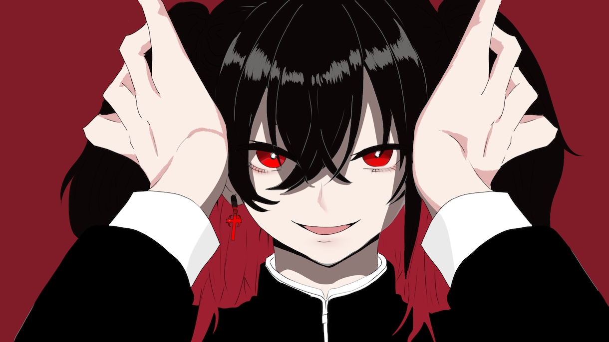 歌ってみた/歌枠用のサムネイラスト描きます 原曲風のイラストを作成します！本家に更に寄せて描くのも可能！ イメージ1