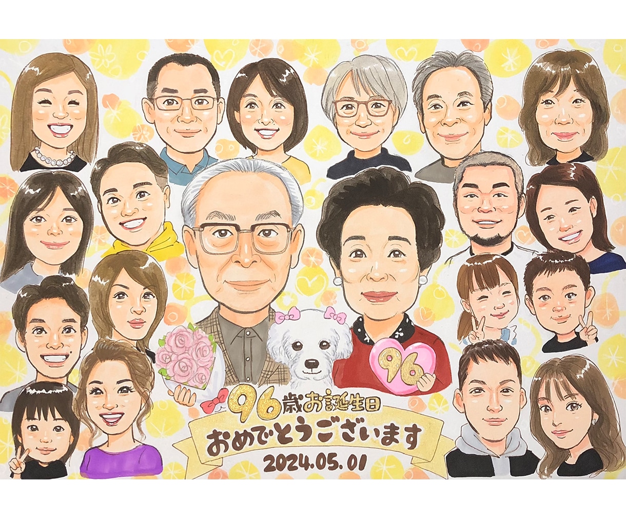 もらって嬉しいTV出演プロが水彩似顔絵お描きします 還暦・退職・結婚式、など、大切な記念日を想いを込めて描きます イメージ7