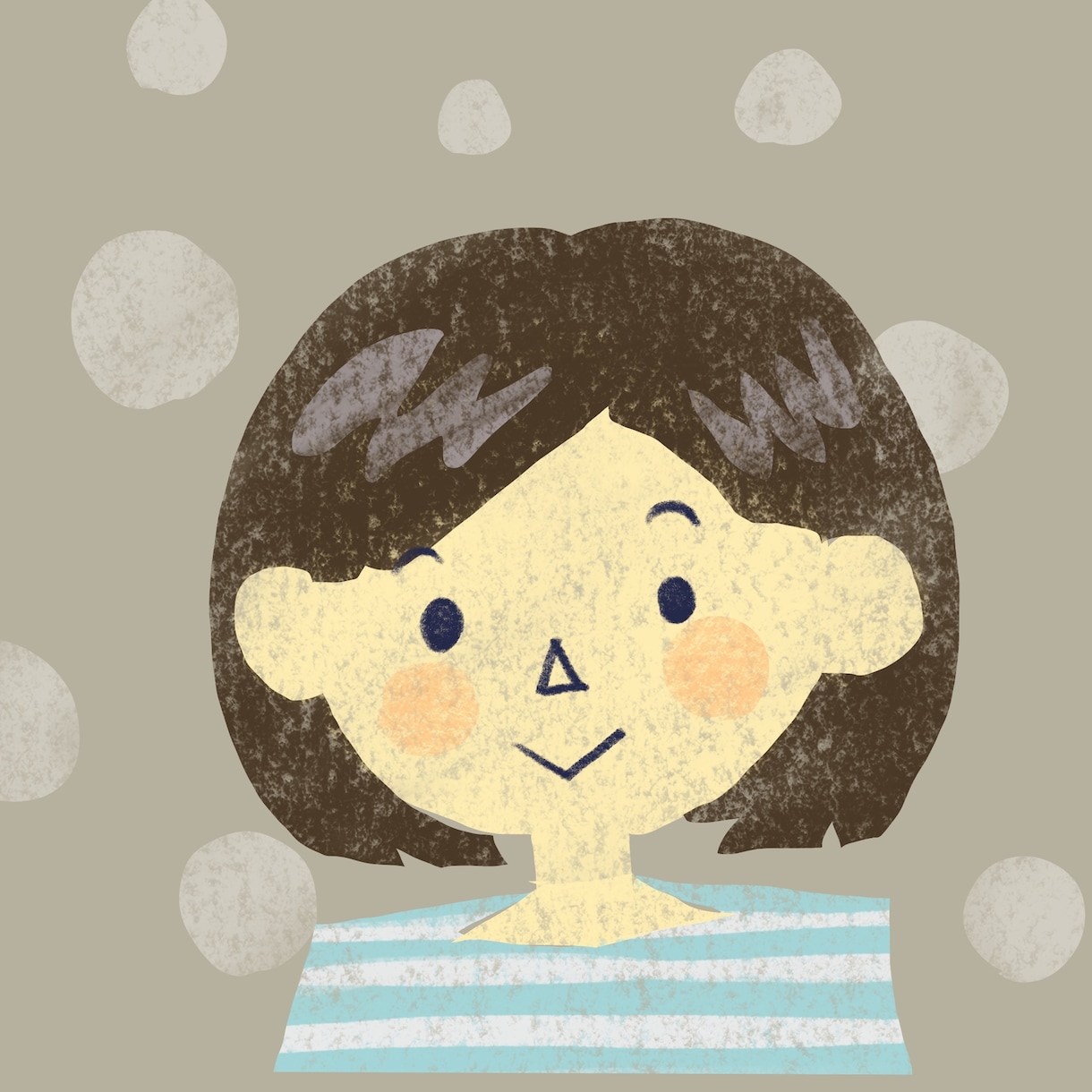 シンプルかわいい似顔絵イラスト作成します SNSに！パステル、色鉛筆のふんわりタッチでお描きします！ イメージ5
