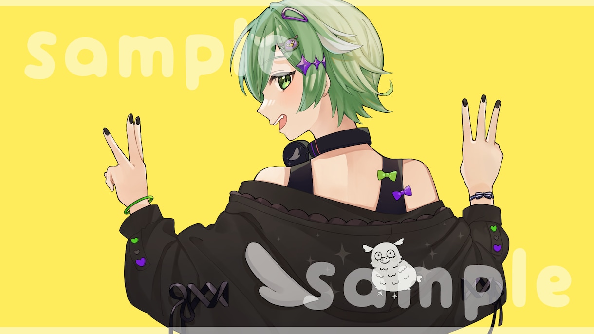 歌ってみた・動画サムネイル用のイラストを描きます 目を惹く可愛いイラストを制作します。お気軽にご相談ください！ イメージ3
