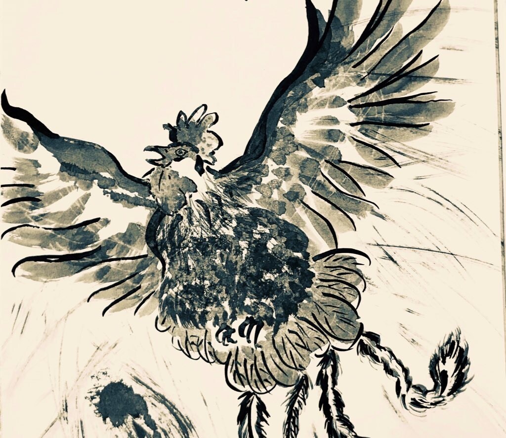水墨画風イラストを作成します 筆で動きのあるイラストを描きます イメージ3