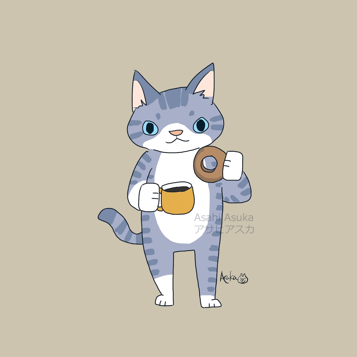 スイーツを食べる動物や生き物描きます 可愛いイラストを見てほっこり癒しのひとときを イメージ1