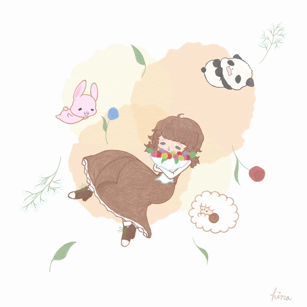 結婚式で必要なイラスト描きます 好きな物を詰め込んで結婚式後にお家で飾れる物を制作します イメージ2