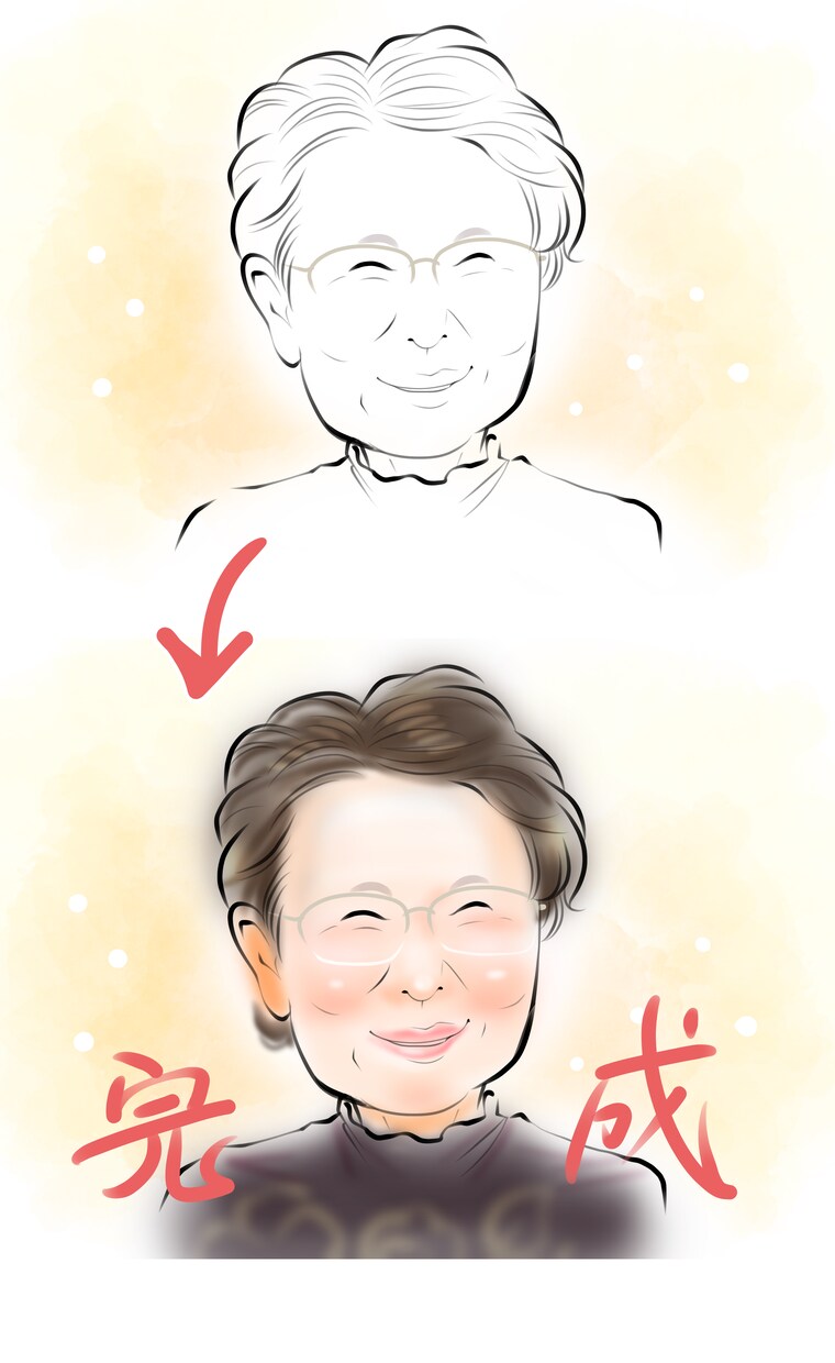 アイコンや名刺に☆やわらか似顔絵描きます 手書きの温かみを感じる、あなたのための似顔絵を作成します イメージ8