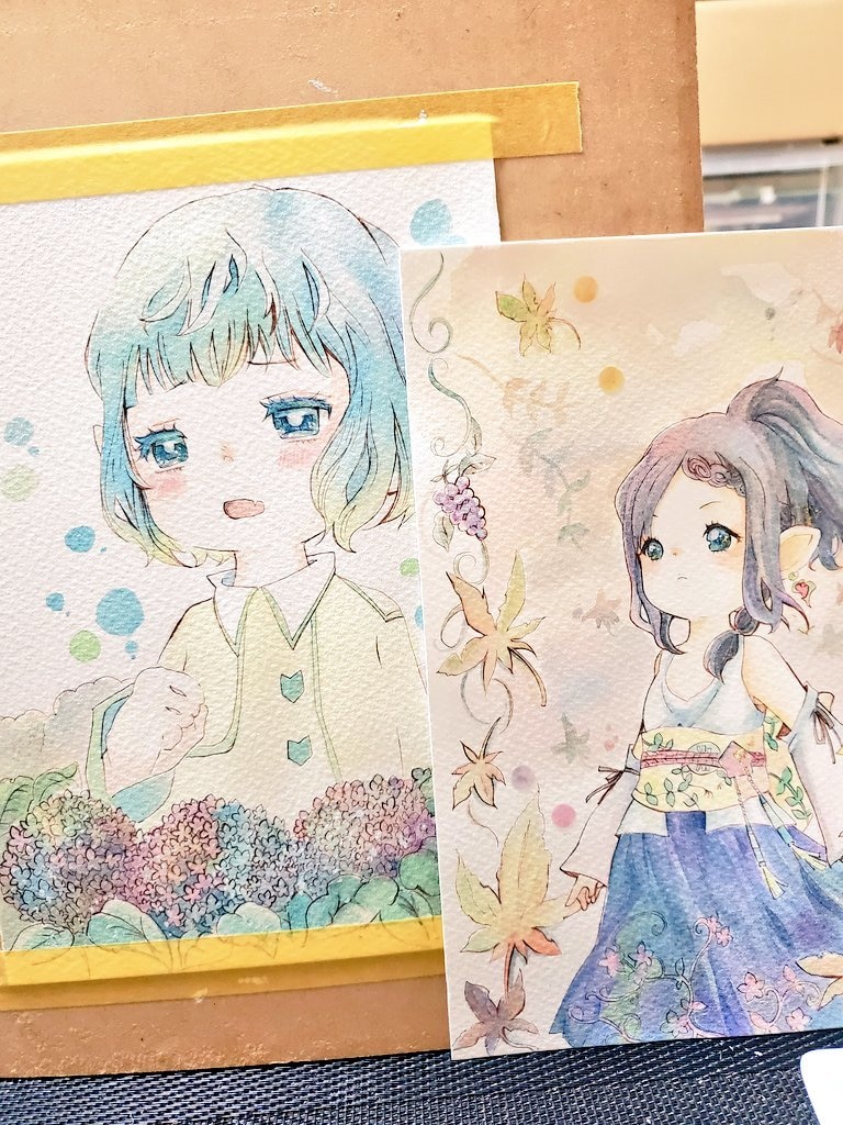 水彩絵の具でアイコン似顔絵作成します ウエルカムボード、イベントポスターなども作成します。 イメージ5