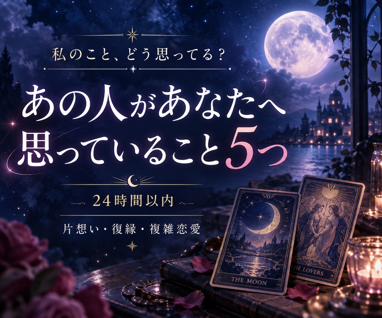 ２４時間以内対応☆あの人の本音を占います あの人のあなたへの想いをタロットと霊視で見ます！ イメージ1