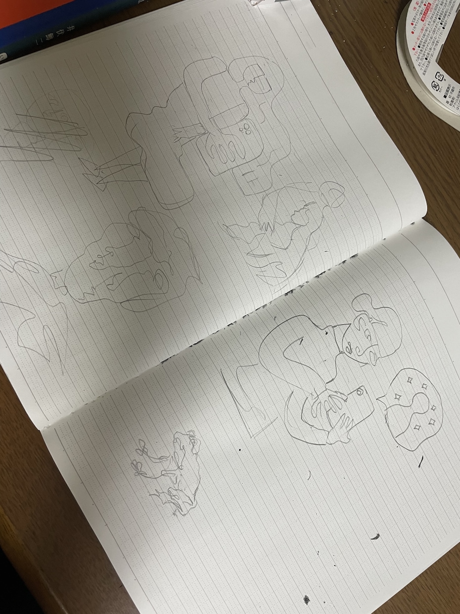 snsのトプ画描きます モノクロオシャレなアート風な絵を描きます。 イメージ5