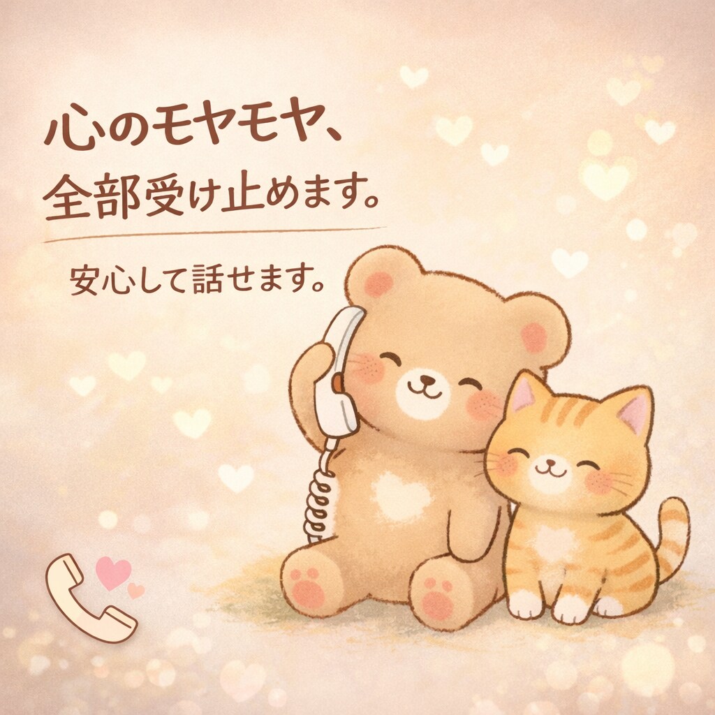 心のモヤモヤ全部受け止めます 今すぐにおっけい!!安心できる時間をお届けします イメージ1