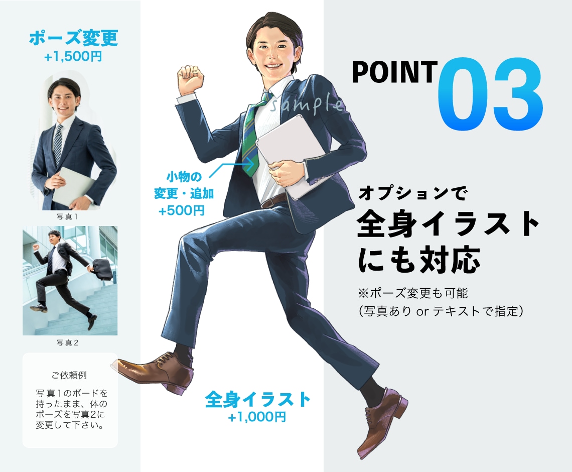 リアルだけど誇張しない！ビジネス似顔絵手描きします 自己紹介のインパクトを最大化しませんか イメージ5