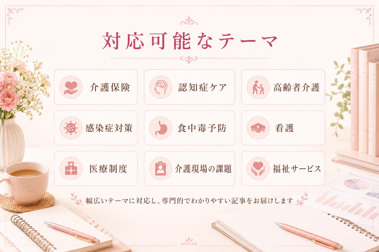 医療・介護SEO記事｜看護師が執筆します 専門知識を、読者に伝わる文章へ。 イメージ5