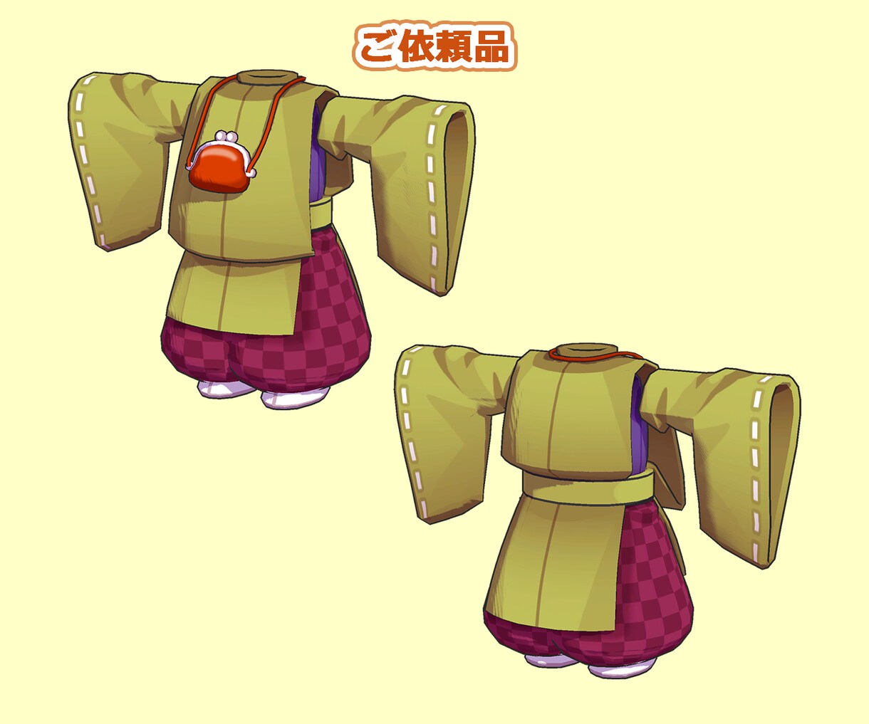 休止中】お手持ち3Dモデルの衣装作成します 動物やゆるキャラのような人型以外も対応可能です！ イメージ3