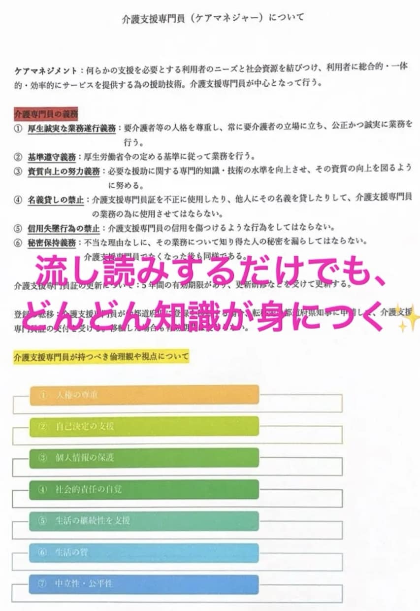 ケアマネ資格試験の合格をサポートします 効率の良い勉強資料でケアマネ試験を一発合格しよう！ イメージ5
