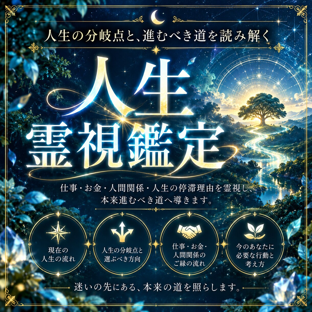 人生霊視｜縁路霊視で人生分岐と進む道を読み解きます 人生の停滞理由を霊視し、本来の道へ導きます。 イメージ1