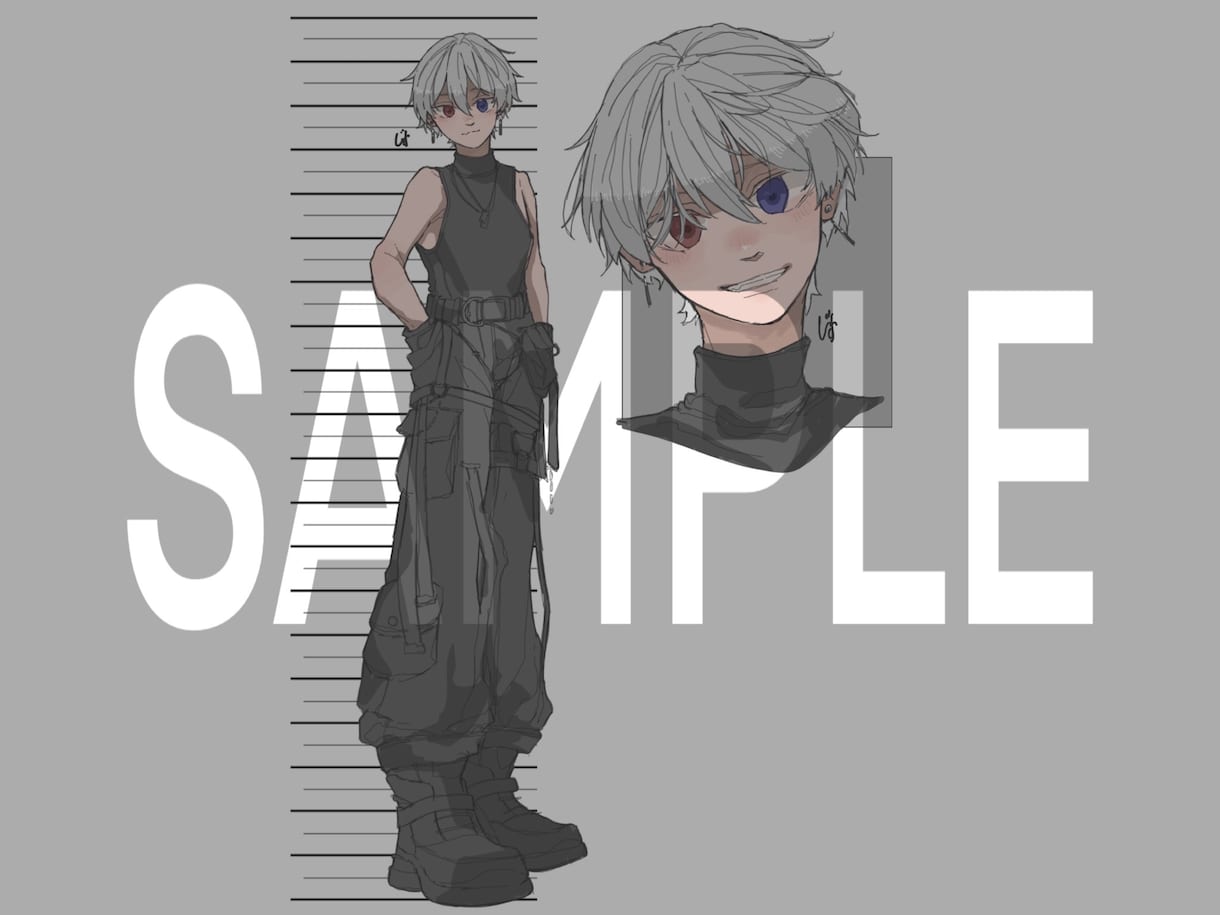 お顔＋立ち絵セット！ キャラクター設定画制作します 【新規絵OK】コテキャシートへのデザインもご依頼可能です イメージ3