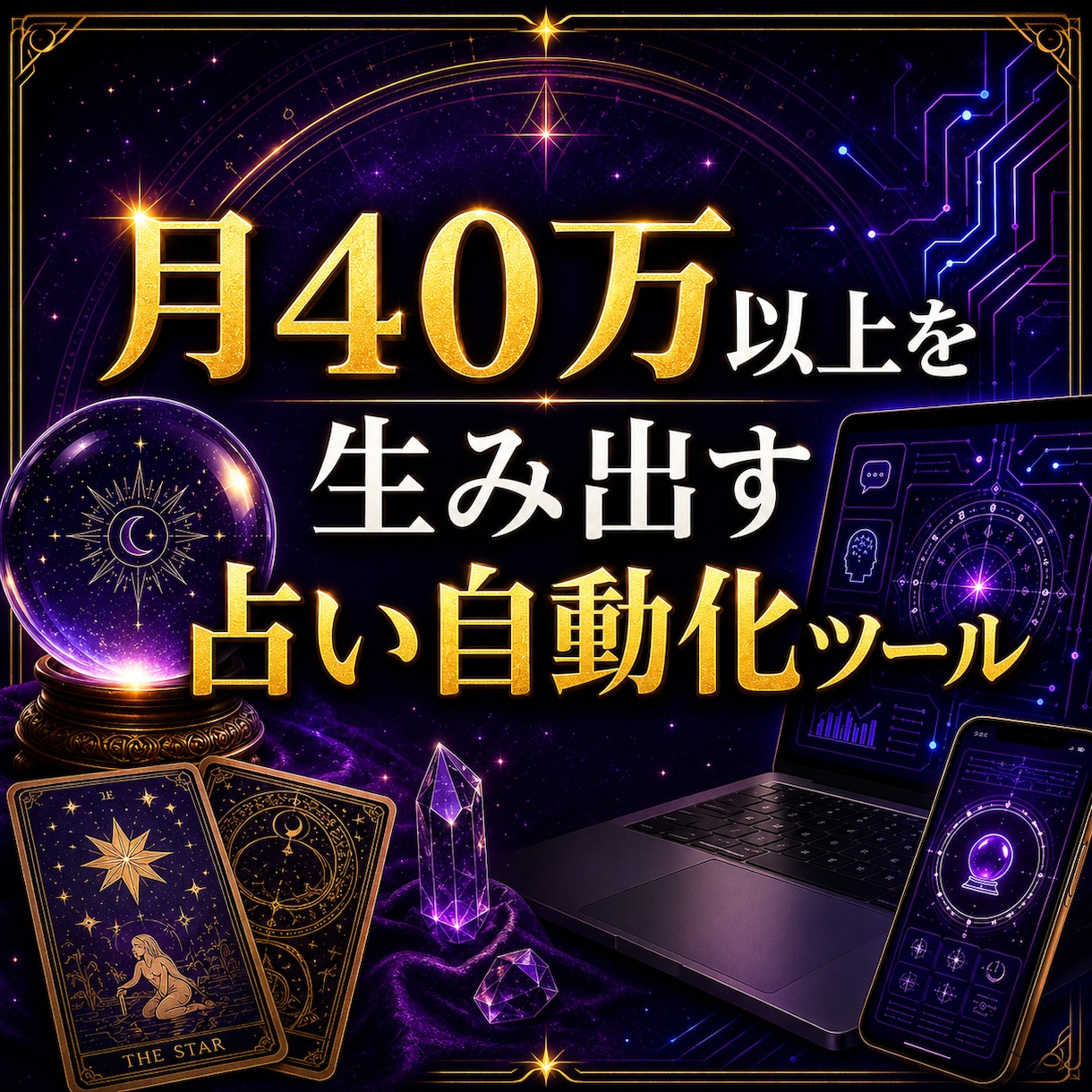 月40万を目指す占い自動化の仕組み提供します 書かずに毎日届く。占いを「仕組み」で回す自動化エンジン イメージ1