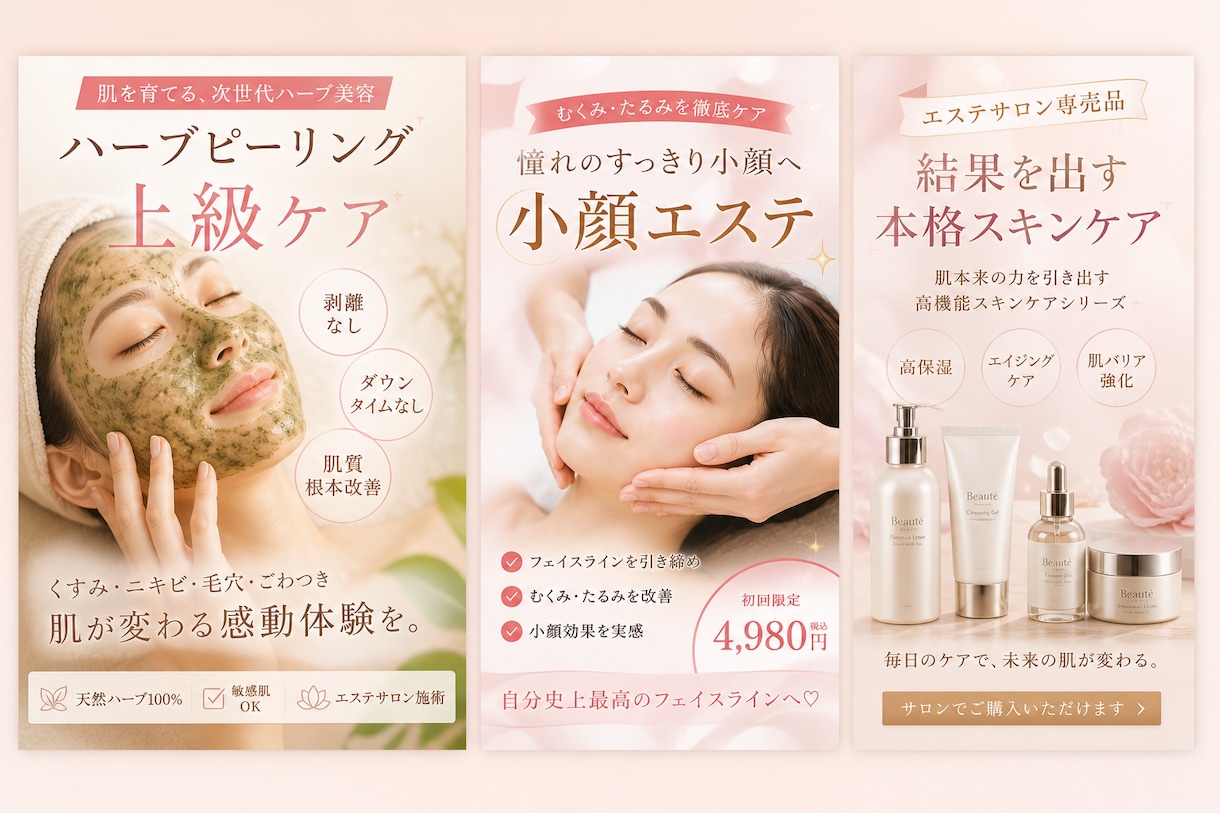 美容サロン向けInstagram投稿作ります AI画像対応◎世界観が伝わる投稿デザイン イメージ2