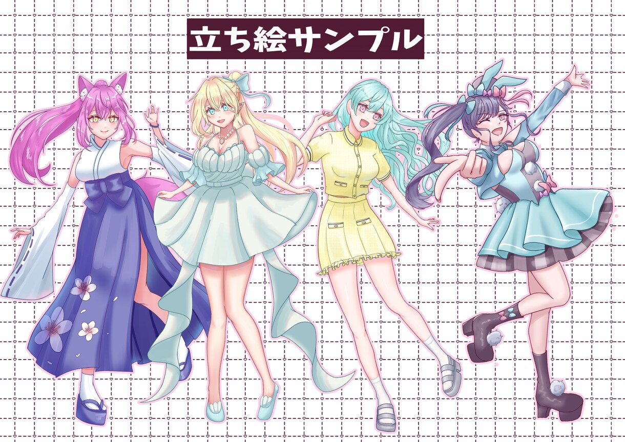 あなただけの可愛いイラストを制作致します パステルカラー、ケモ耳はお任せください！ イメージ6