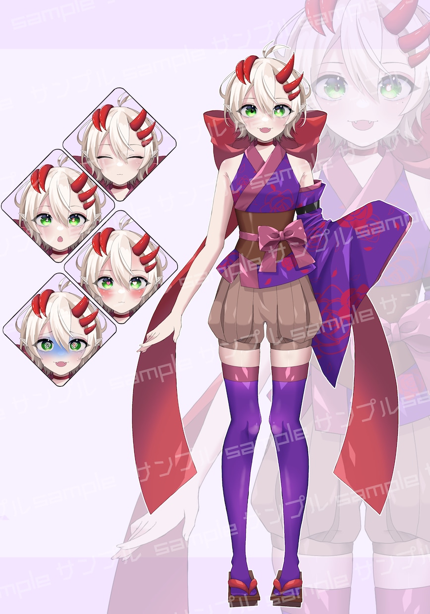 魂募集！IRIAM用立ち絵完成品販売いたします 異世界からやってきた鬼人の女の子の魂募集中です！ イメージ1