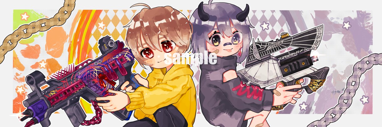 ポップなかわいいイラスト描きます あなたのアイコン、ヘッダーおまかせください！ イメージ1