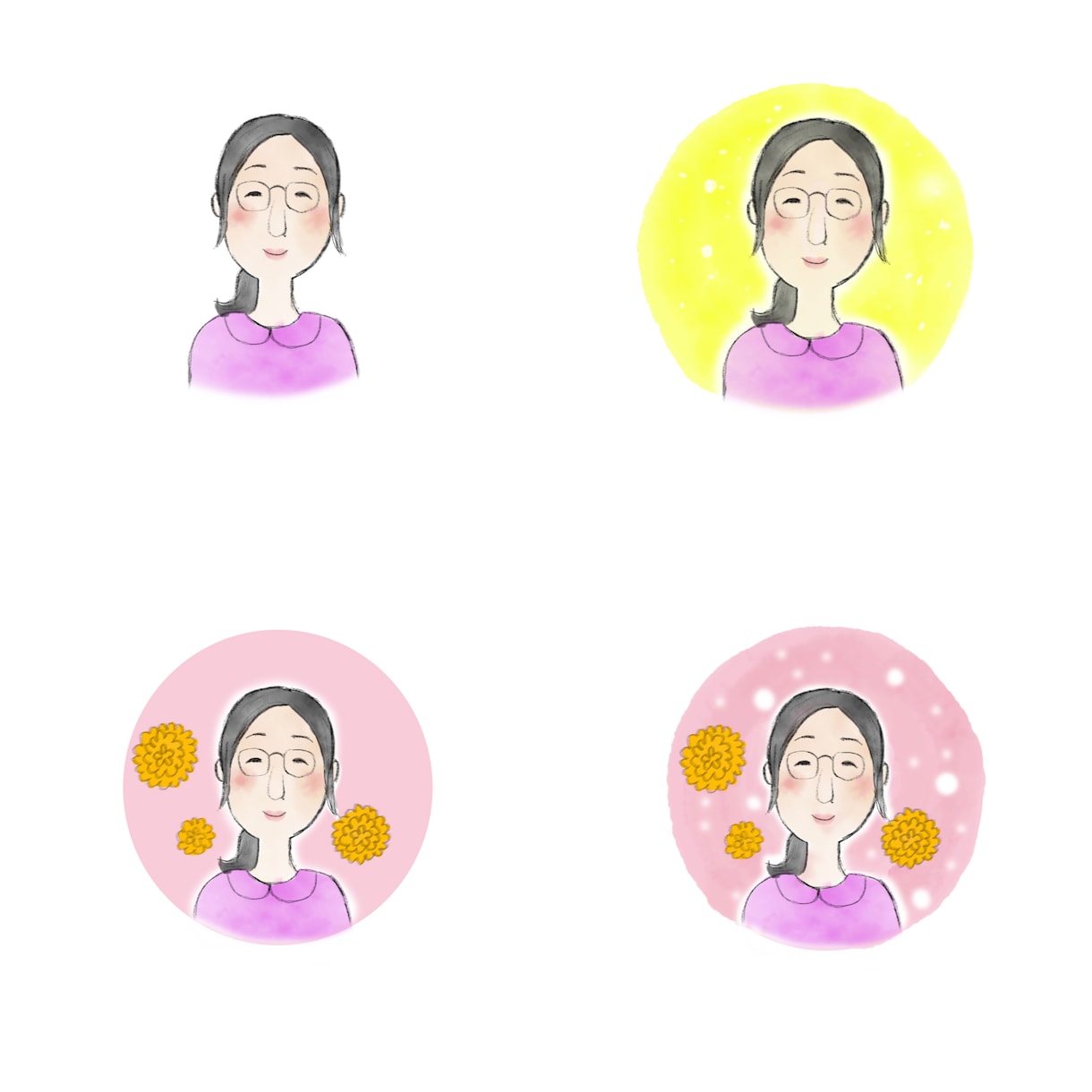 商用可◉ほんわか可愛い似顔絵描きます SNSアイコンやプレゼントに☆お揃いアイコンも作ります♪ イメージ2