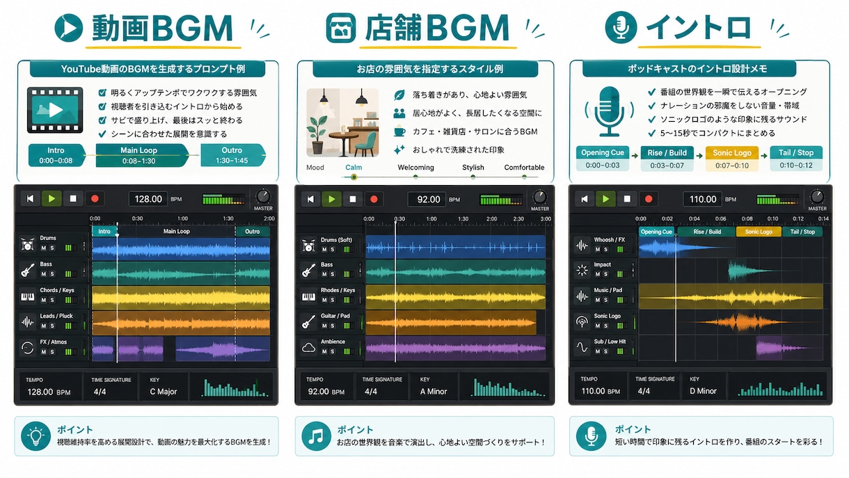 ココナラ最安値｜音楽生成AI教えます 音楽生成AIの始め方を実務目線で教えます イメージ2
