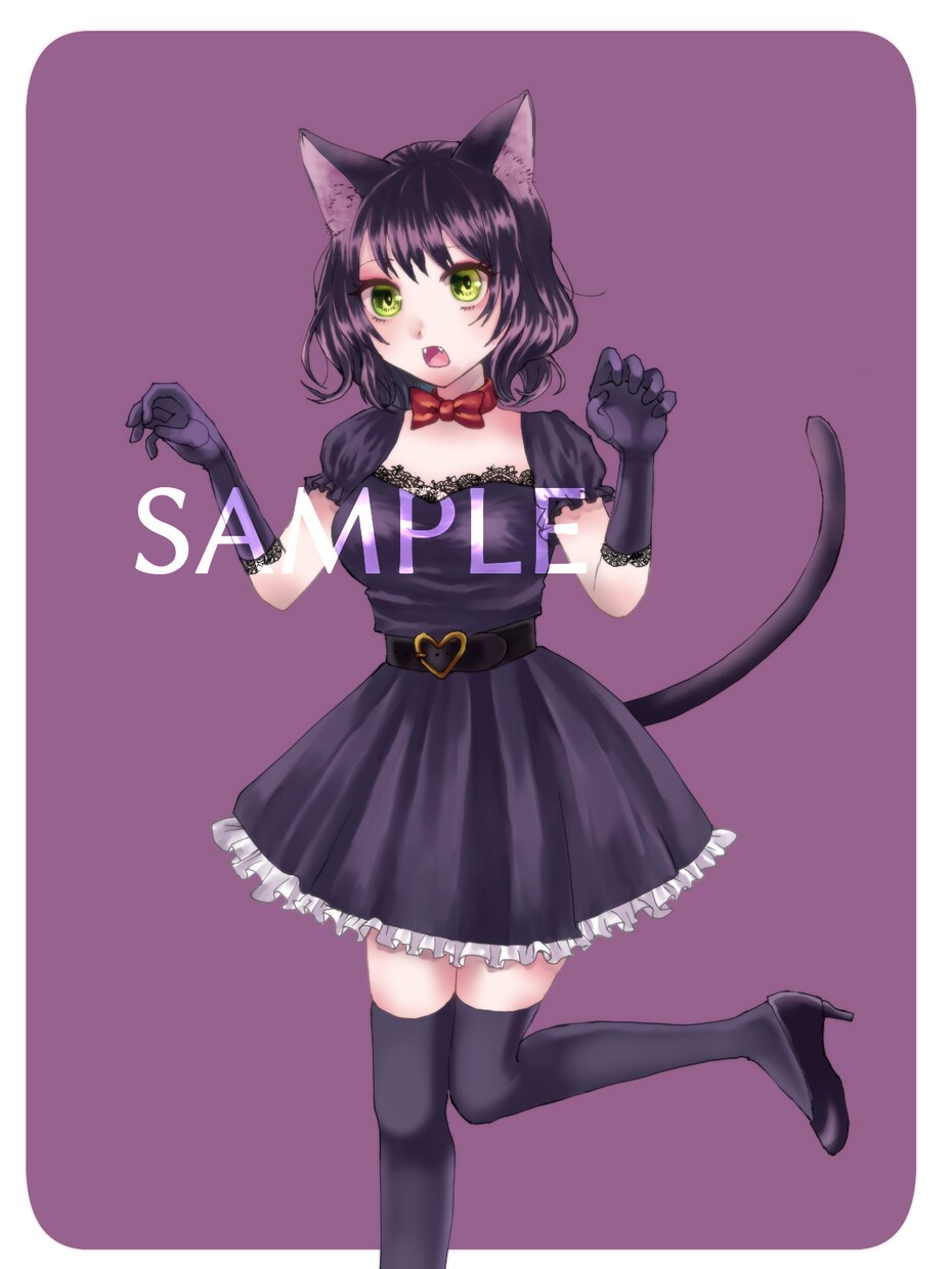 一枚絵、立ち絵などオリジナルイラスト製作します 少年少女の可愛い系ダークメルヘン系得意です！商用利用可 イメージ4