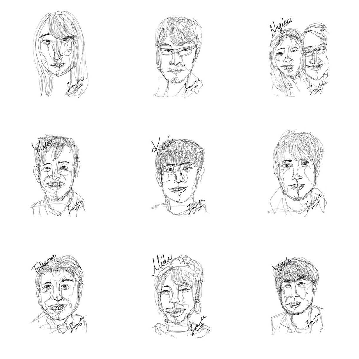 一筆書きで似顔絵描きます あなたのお顔がアートに！プレゼントにも！ イメージ2