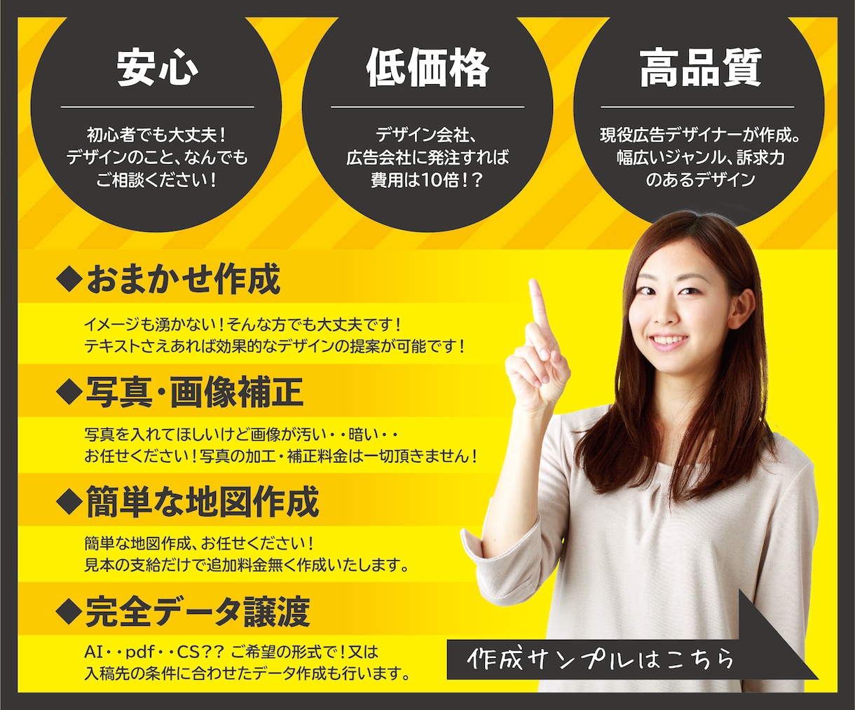 低価格・高品質のチラシ、ポスター作成いたします 知識が無くても安心のコミコミプランです！ イメージ3